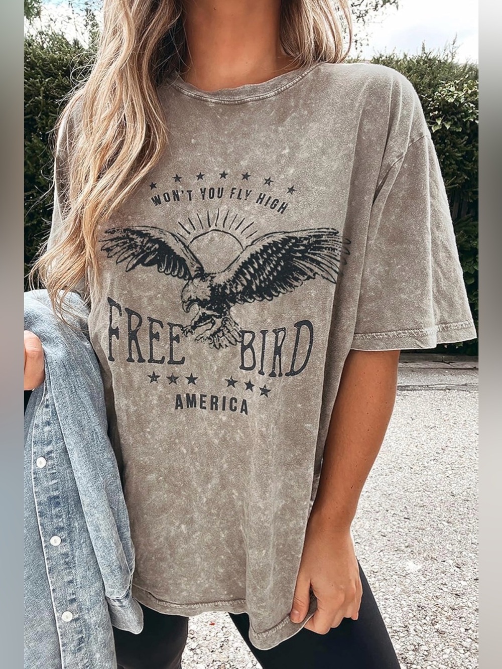 Boutique Free Bird Graphic Tee, S